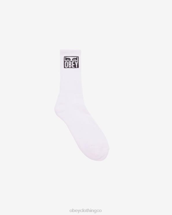 accesorios blanco 8RB6X492 OBEY hombres icono de ojos calcetines