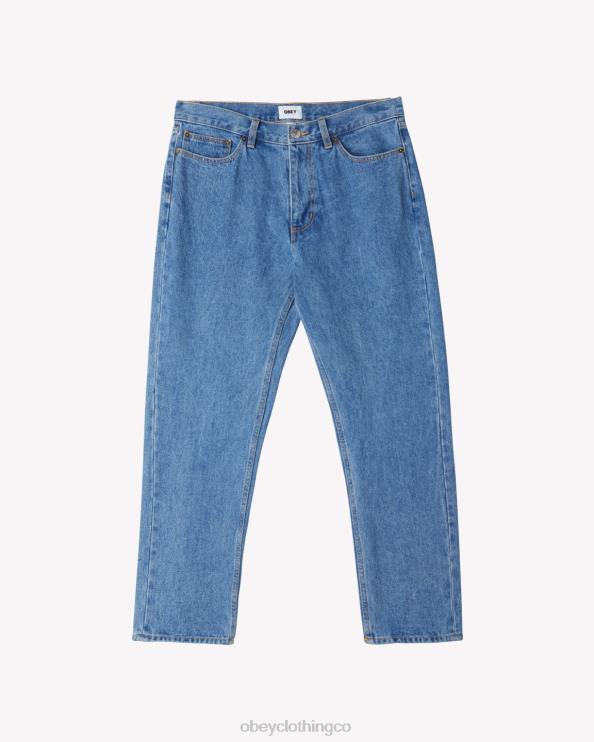 ropa índigo claro 8RB6X72 OBEY hombres doblador de mezclilla
