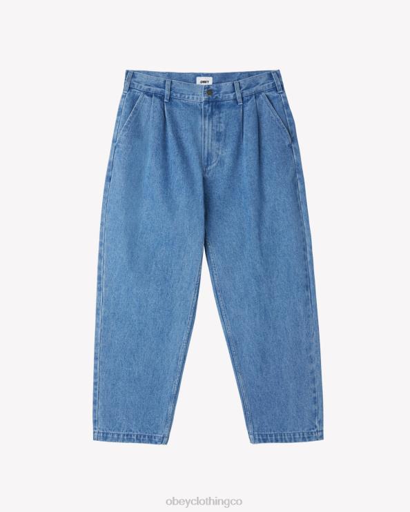 ropa índigo claro 8RB6X75 OBEY hombres denim plisado fubar