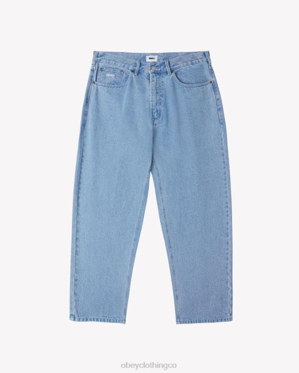 ropa índigo claro 8RB6X78 OBEY hombres jean holgado