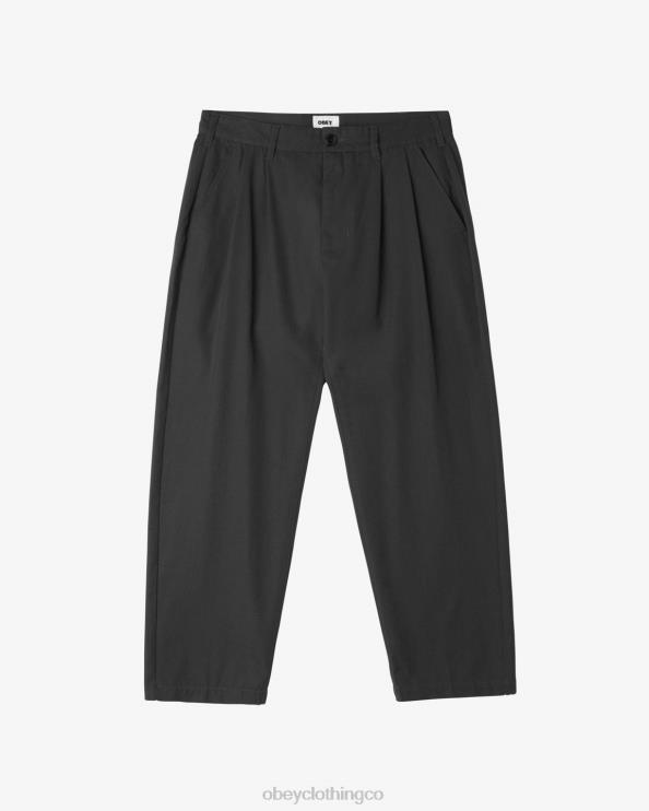 ropa negro 8RB6X12 OBEY hombres pantalón plisado fubar