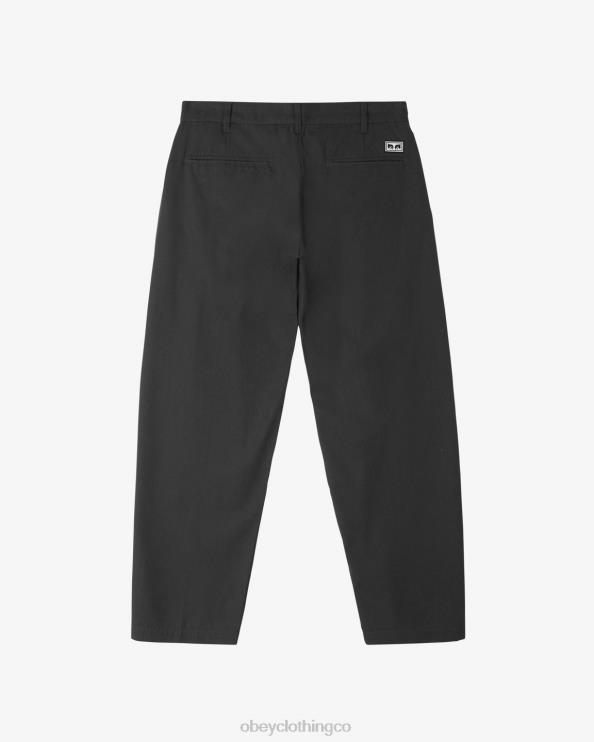 ropa negro 8RB6X12 OBEY hombres pantalón plisado fubar