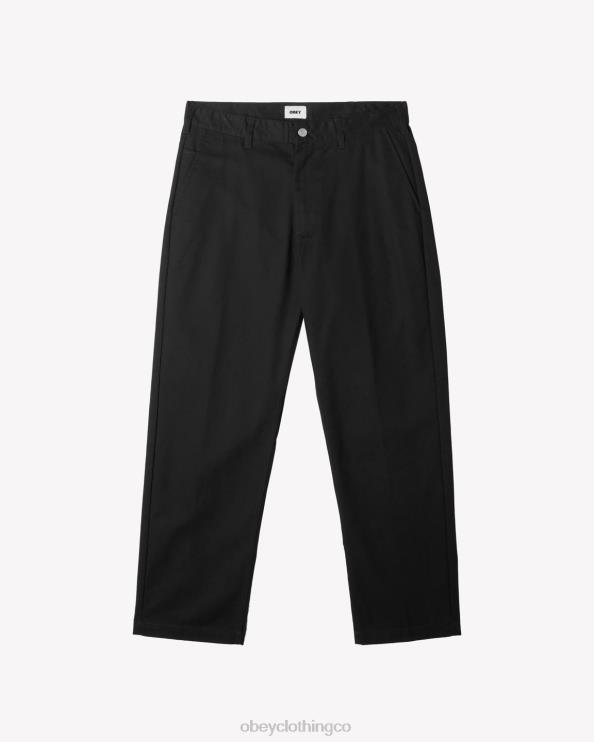 ropa negro 8RB6X43 OBEY hombres pantalón de trabajo duro