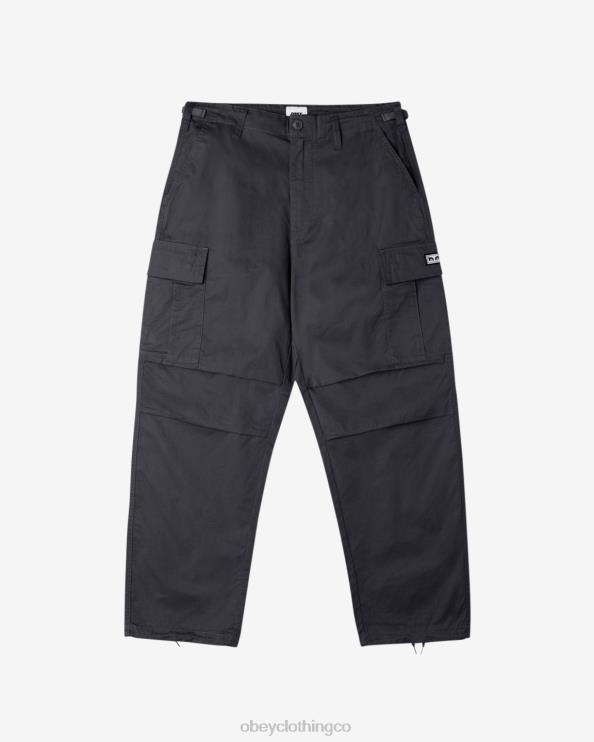 ropa negro lavado 8RB6X31 OBEY hombres pantalones cargo big timer