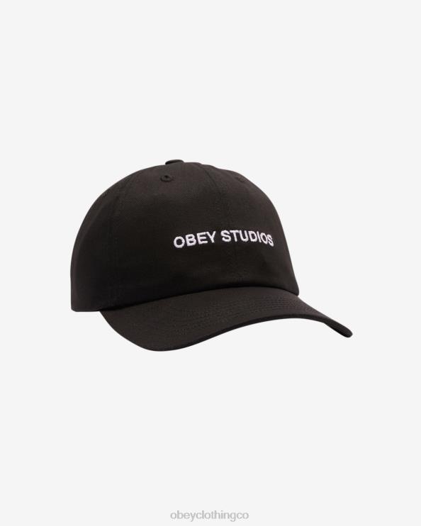 accesorios negro 8RB6X442 OBEY hombres gorra studios