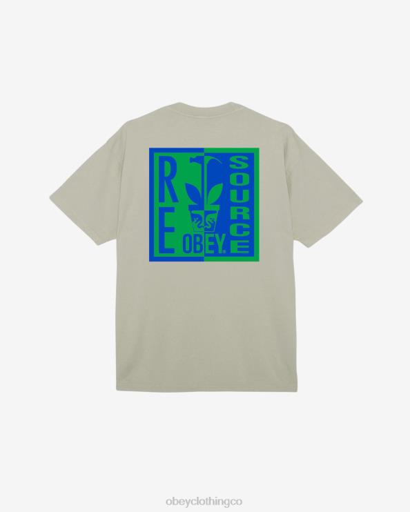 ropa Gris plateado 8RB6X400 OBEY hombres camiseta pesada de fuente