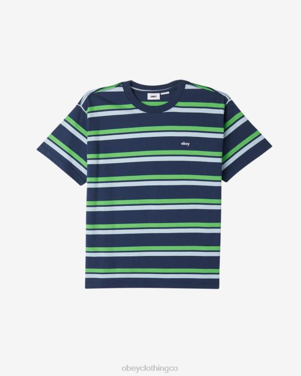 ropa academia marina 8RB6X106 OBEY hombres camiseta con rayas distanciadas