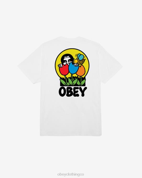 ropa blanco 8RB6X298 OBEY hombres estaba aquí camiseta clásica