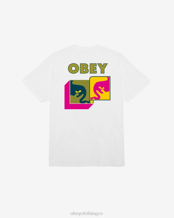 ropa blanco 8RB6X328 OBEY hombres camiseta clásica postmoderna