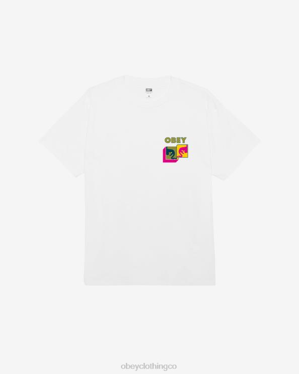 ropa blanco 8RB6X328 OBEY hombres camiseta clásica postmoderna