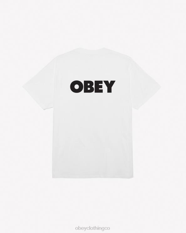 ropa blanco 8RB6X353 OBEY hombres camiseta clásica negrita ii