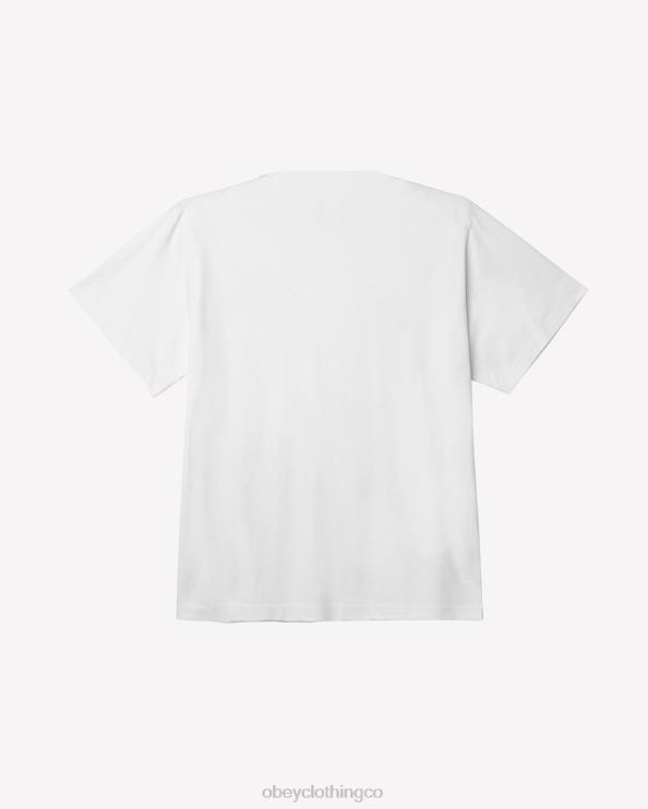 ropa blanco 8RB6X98 OBEY hombres est. trabaja camiseta atrevida