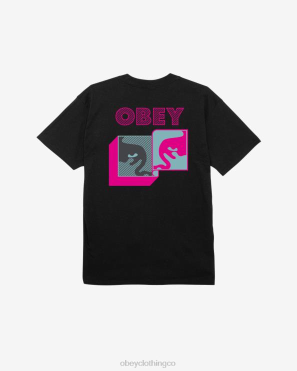 ropa negro 8RB6X329 OBEY hombres camiseta clásica postmoderna