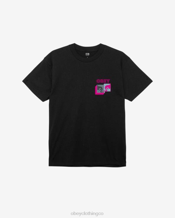ropa negro 8RB6X329 OBEY hombres camiseta clásica postmoderna