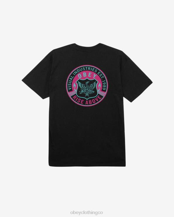 ropa negro 8RB6X333 OBEY hombres camiseta clasica fénix