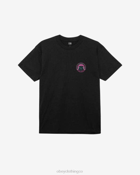 ropa negro 8RB6X333 OBEY hombres camiseta clasica fénix