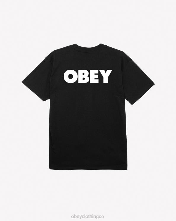 ropa negro 8RB6X351 OBEY hombres camiseta clásica negrita ii