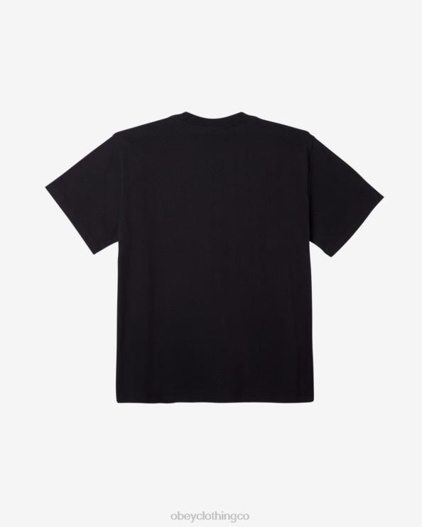 ropa negro 8RB6X97 OBEY hombres est. trabaja camiseta atrevida