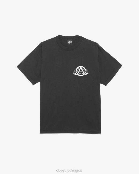 ropa negro antiguo 8RB6X391 OBEY hombres camiseta nada pesada
