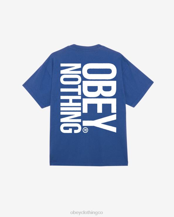 ropa surf azul 8RB6X390 OBEY hombres camiseta nada pesada