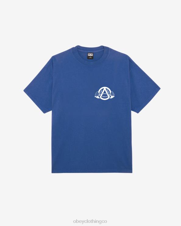 ropa surf azul 8RB6X390 OBEY hombres camiseta nada pesada