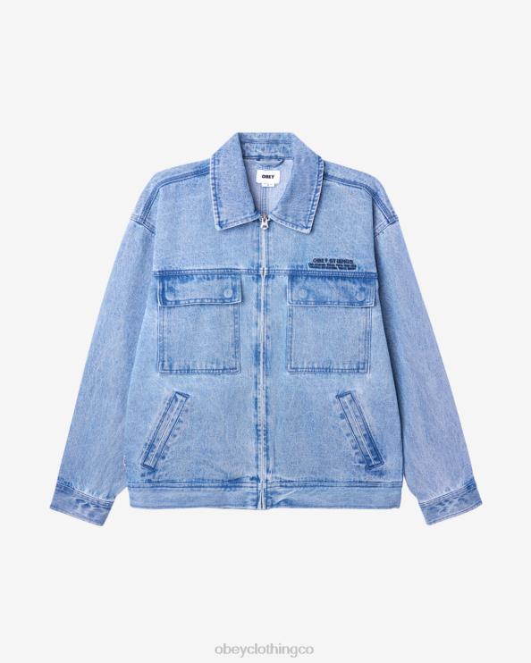 ropa índigo claro 8RB6X251 OBEY hombres chaqueta Easton