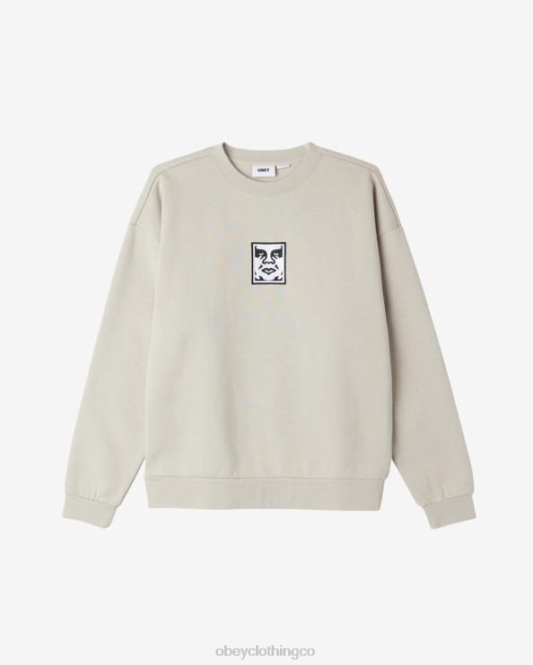 ropa Gris plateado 8RB6X226 OBEY hombres sudadera icon extraheavy ii