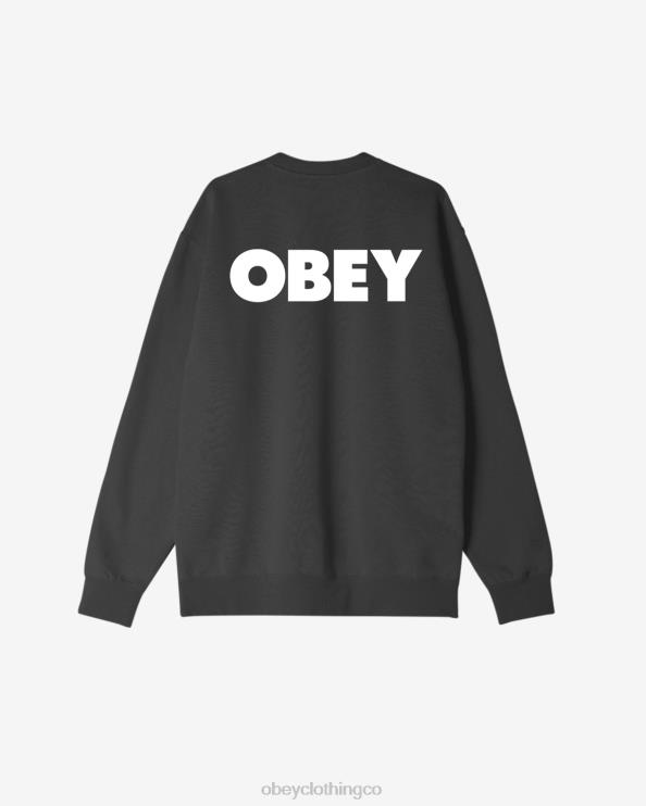 ropa negro 8RB6X213 OBEY hombres cuello redondo audaz y pesado