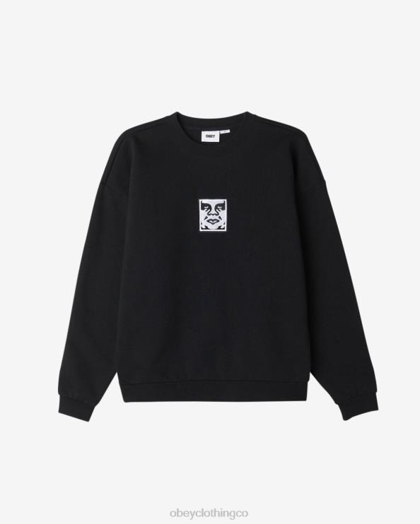 ropa negro 8RB6X224 OBEY hombres sudadera icon extraheavy ii