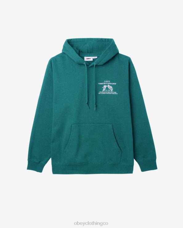 ropa verde aventurina 8RB6X187 OBEY hombres jersey de excelencia