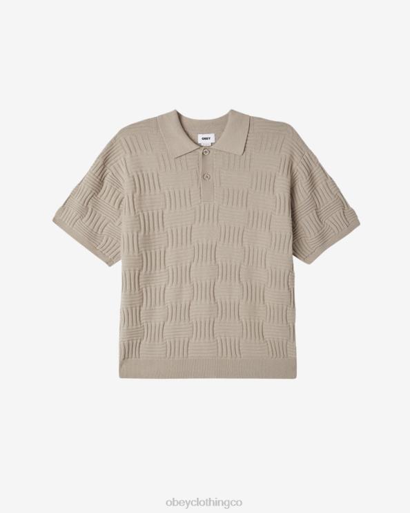 ropa Gris plateado 8RB6X130 OBEY hombres suéter polo alfred