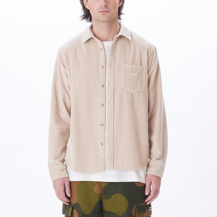 ropa Gris plateado 8RB6X760 OBEY hombres camisa de millas