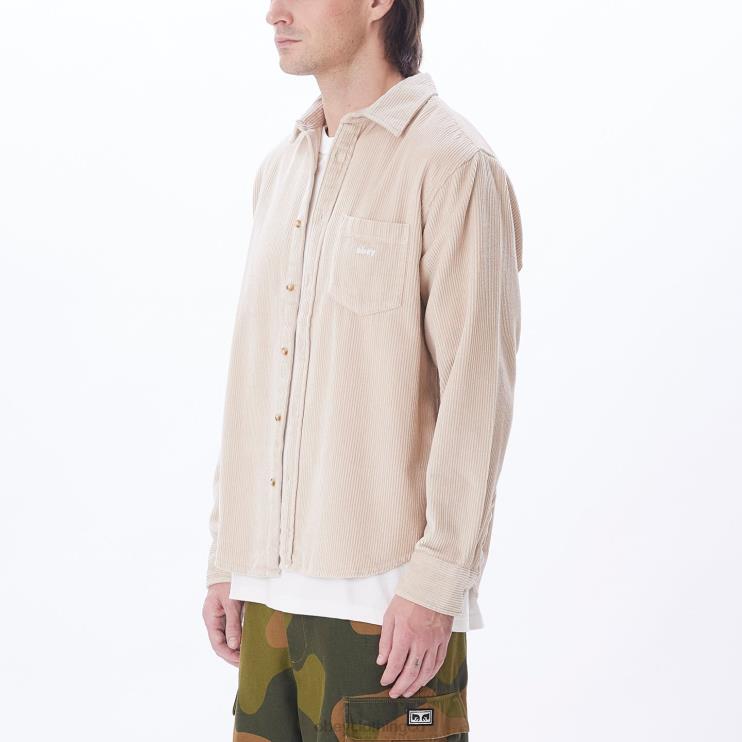 ropa Gris plateado 8RB6X760 OBEY hombres camisa de millas