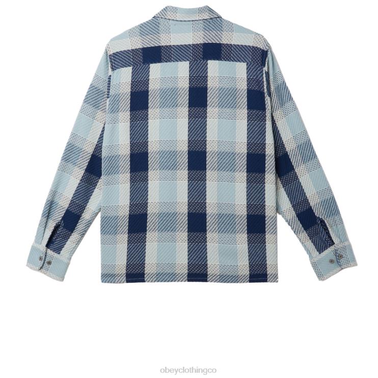 ropa bueno gris multi 8RB6X771 OBEY hombres camisa bruce
