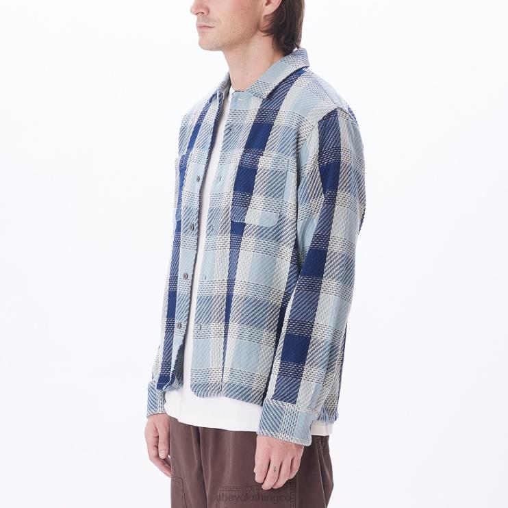 ropa bueno gris multi 8RB6X771 OBEY hombres camisa bruce