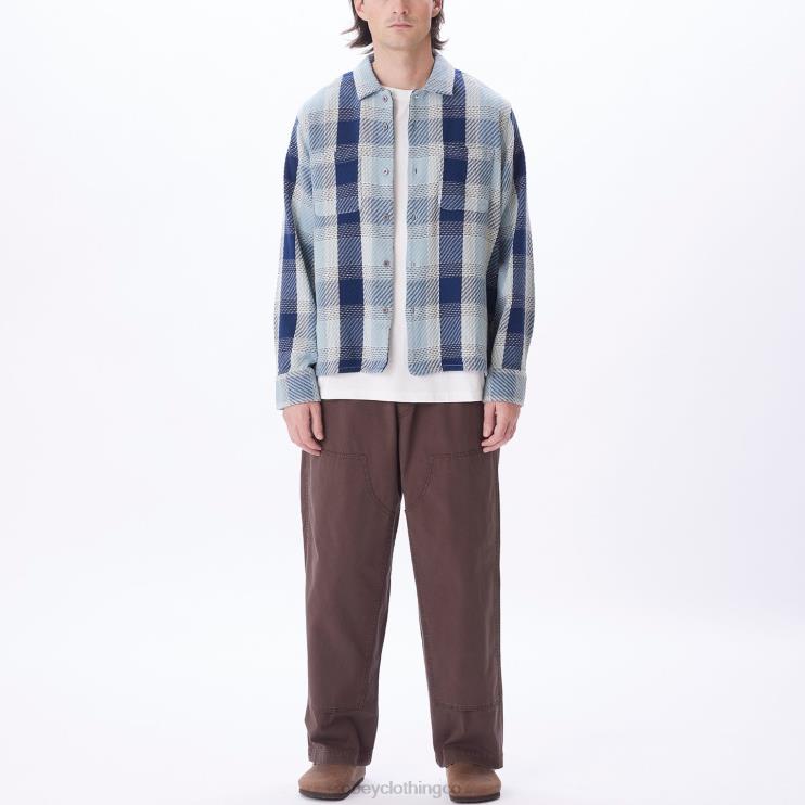 ropa bueno gris multi 8RB6X771 OBEY hombres camisa bruce