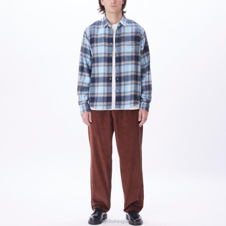 ropa cielo despejado multi 8RB6X780 OBEY hombres camisa alex