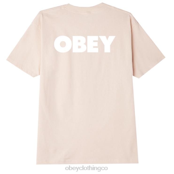 ropa crema 8RB6X875 OBEY hombres camiseta clásica negrita ii