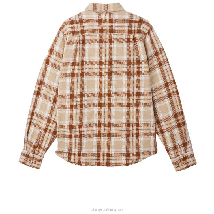 ropa crema irlandesa multi 8RB6X757 OBEY hombres camisa fred