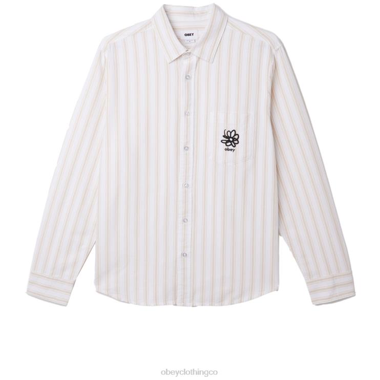 ropa crema irlandesa multi 8RB6X778 OBEY hombres camisa de lucas