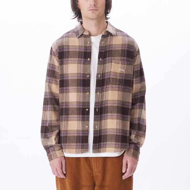ropa crema irlandesa multi 8RB6X779 OBEY hombres camisa alex