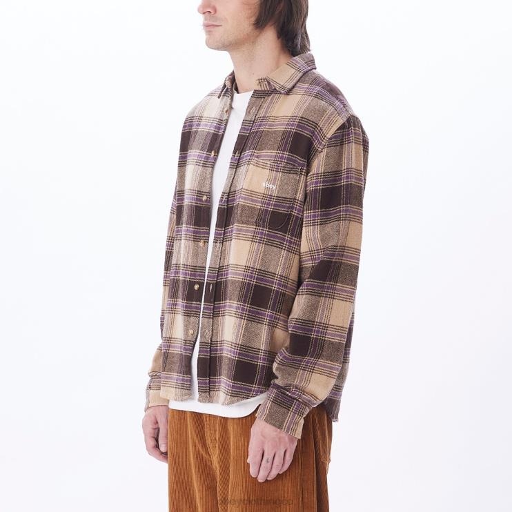 ropa crema irlandesa multi 8RB6X779 OBEY hombres camisa alex