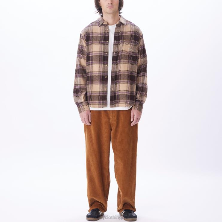 ropa crema irlandesa multi 8RB6X779 OBEY hombres camisa alex