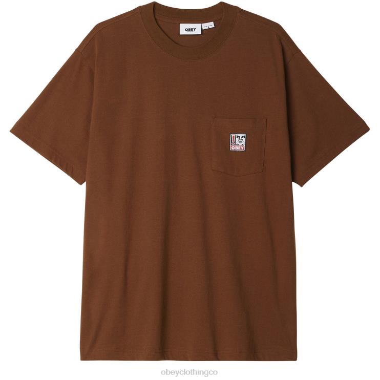 ropa limo 8RB6X800 OBEY hombres camiseta con bolsillo de puntos