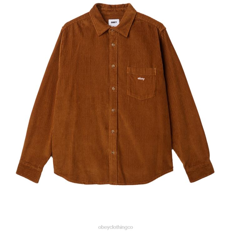 ropa madera de catechu 8RB6X759 OBEY hombres camisa de millas