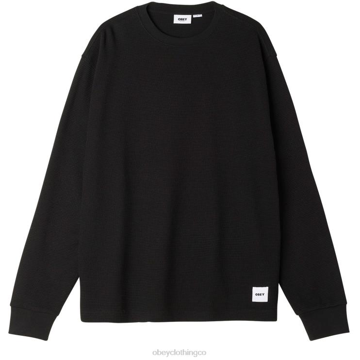 ropa negro 8RB6X765 OBEY hombres obras establecidas térmicas audaces