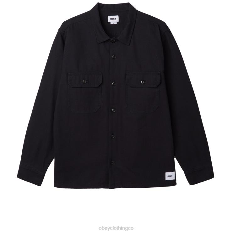 ropa negro 8RB6X770 OBEY hombres menos camisa