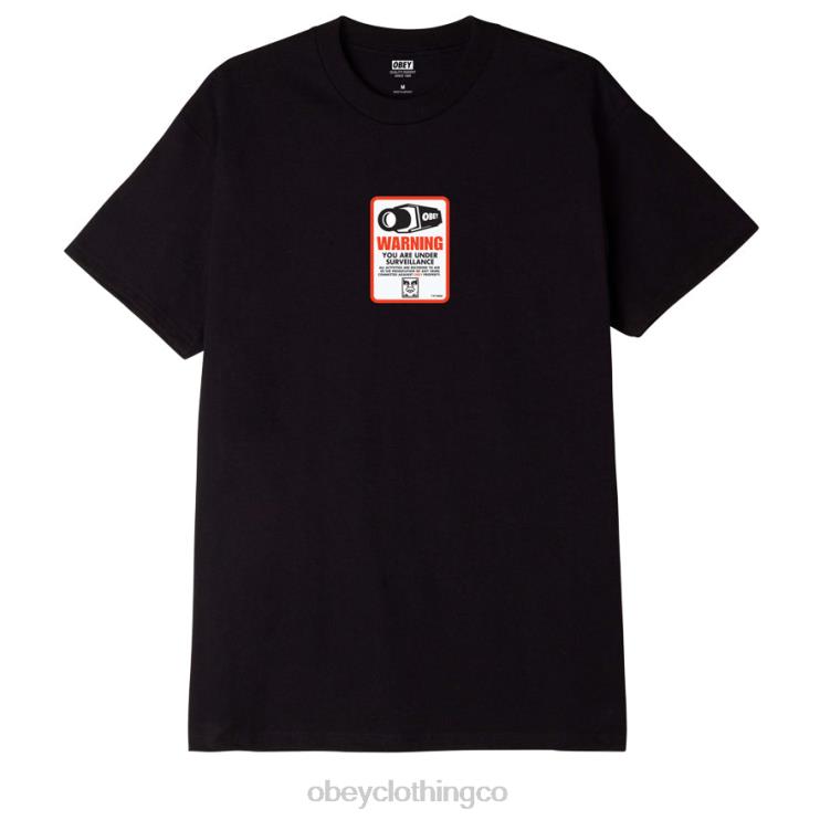 ropa negro 8RB6X895 OBEY hombres camiseta clásica de vigilancia