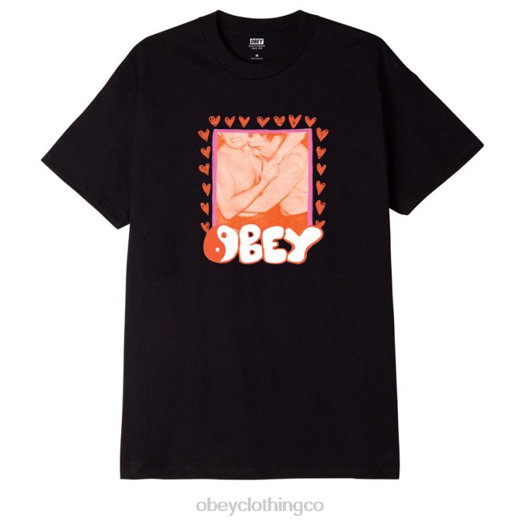 ropa negro 8RB6X899 OBEY hombres camiseta clasica de luchador