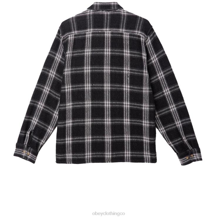 ropa negro múltiple 8RB6X763 OBEY hombres camisa wes